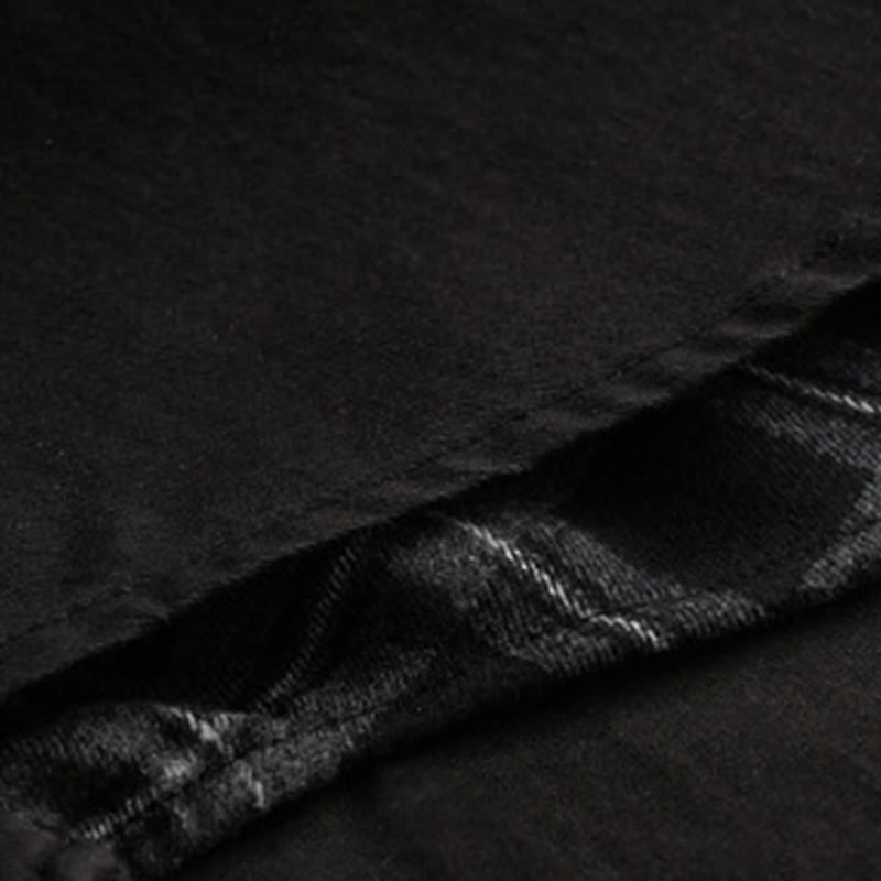 Buddha Stones春チェック柄フェイクツーピース長袖メンズコットンジャケットポケット付き - image 6