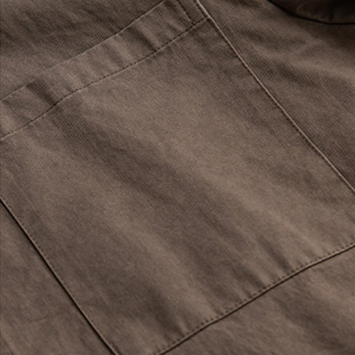 Buddha Stones春チェック柄フェイクツーピース長袖メンズコットンジャケットポケット付き - image 15