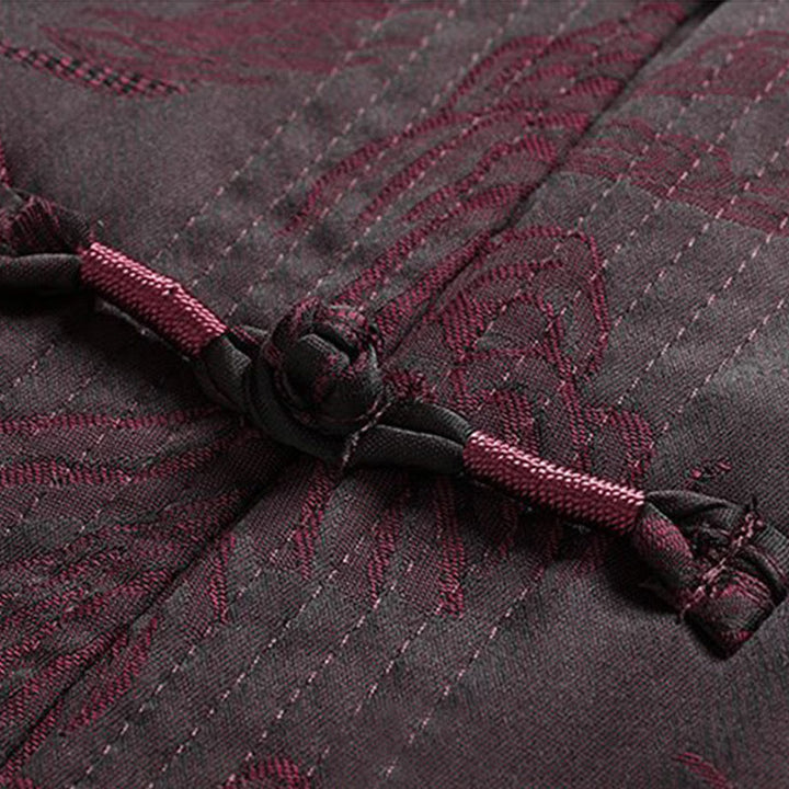 Buddha Stones通勤用唐装カエルボタンメンズ長袖シャツパンツコットン服セット 2点セット - image 11