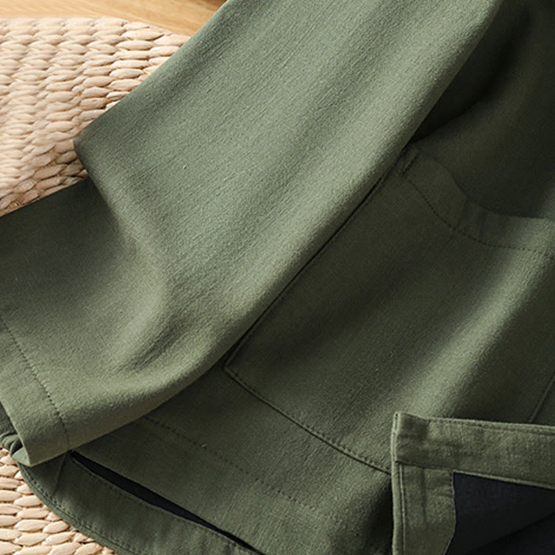 Buddha Stones冬用 フロッグボタン 長袖 コットン フリース裏地 レディース サーマルジャケット ポケット付き - image 20