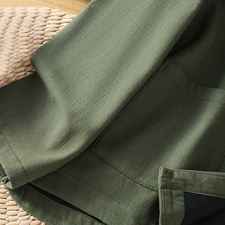 Buddha Stones冬用 フロッグボタン 長袖 コットン フリース裏地 レディース サーマルジャケット ポケット付き - image 20