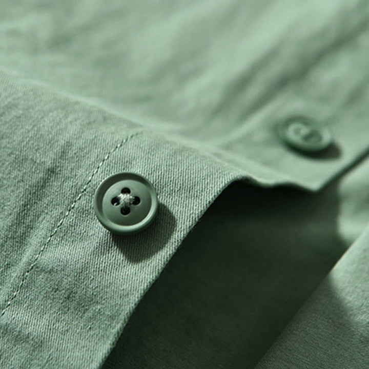 Buddha Stonesクルーネック 無地 メンズ 長袖 コットン 厚手 ジャケット ポケット付き - image 6