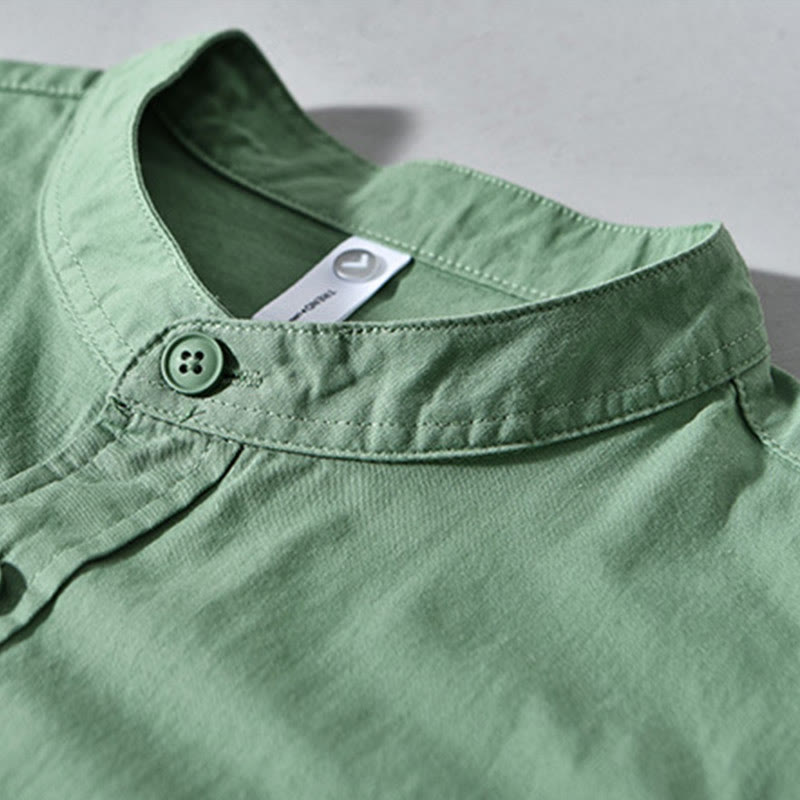 Buddha Stonesクルーネック 無地 メンズ 長袖 コットン 厚手 ジャケット ポケット付き - image 7