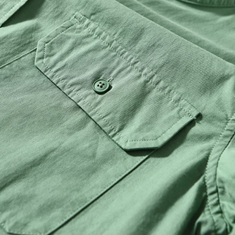 Buddha Stonesクルーネック 無地 メンズ 長袖 コットン 厚手 ジャケット ポケット付き - image 9