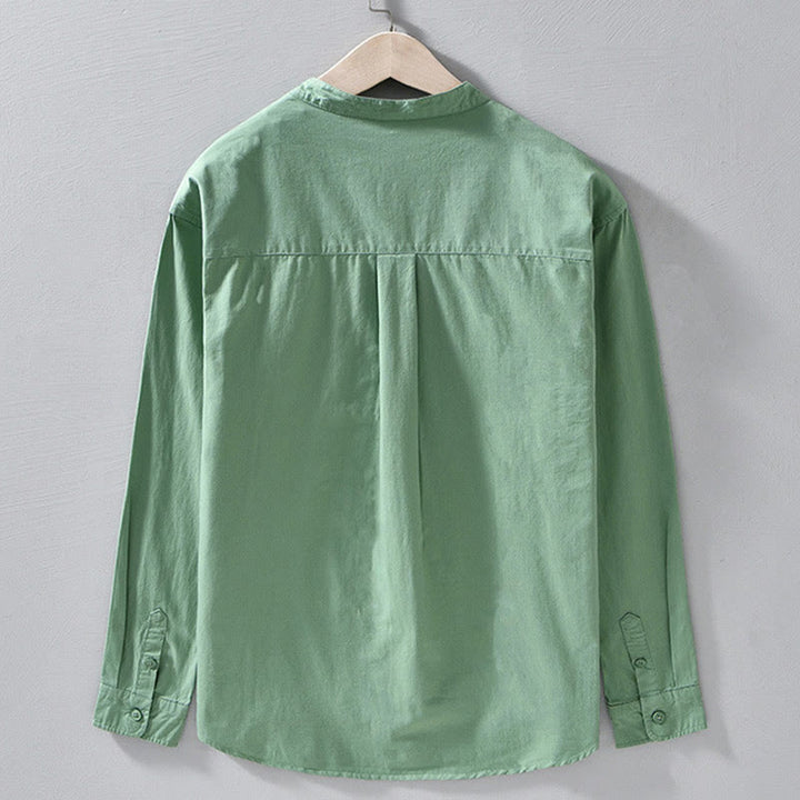 Buddha Stonesクルーネック 無地 メンズ 長袖 コットン 厚手 ジャケット ポケット付き - image 5