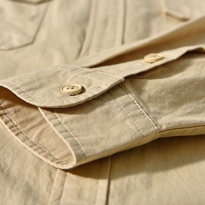 Buddha Stonesクルーネック 無地 メンズ 長袖 コットン 厚手 ジャケット ポケット付き - image 3