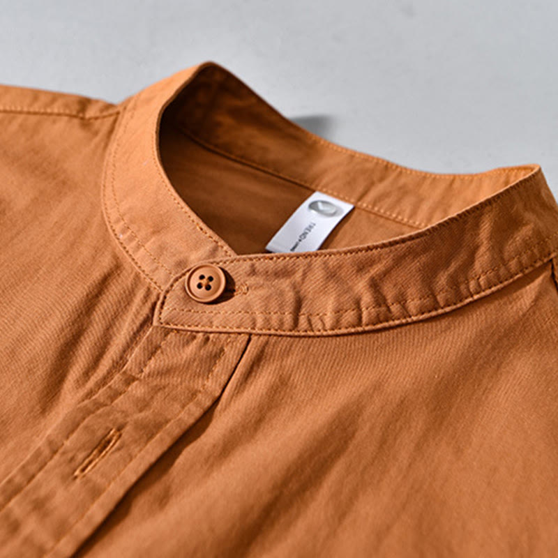 Buddha Stonesクルーネック 無地 メンズ 長袖 コットン 厚手 ジャケット ポケット付き - image 12