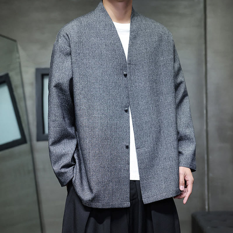 Buddha Stones春秋 無地 長袖 メンズ ジャケット - image 7