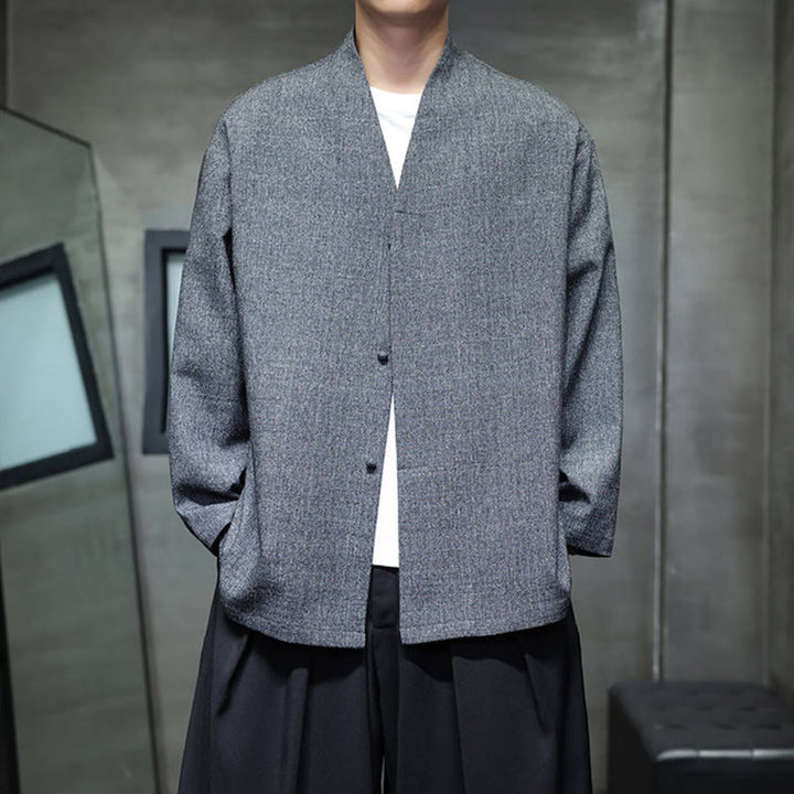 Buddha Stones春秋 無地 長袖 メンズ ジャケット - image 2