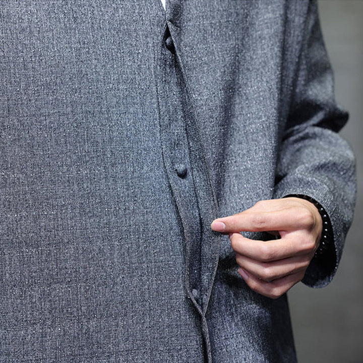 Buddha Stones春秋 無地 長袖 メンズ ジャケット - image 10