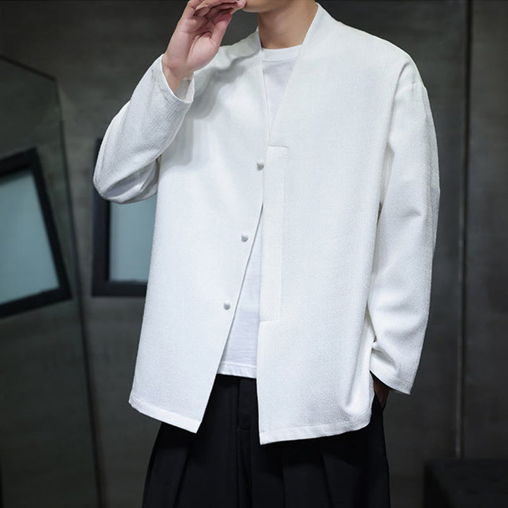 Buddha Stones春秋 無地 長袖 メンズ ジャケット - image 18