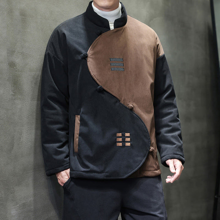 Buddha Stones冬陰陽コーデュロイ 長袖 メンズ ジャケット ポケット付き - image 5