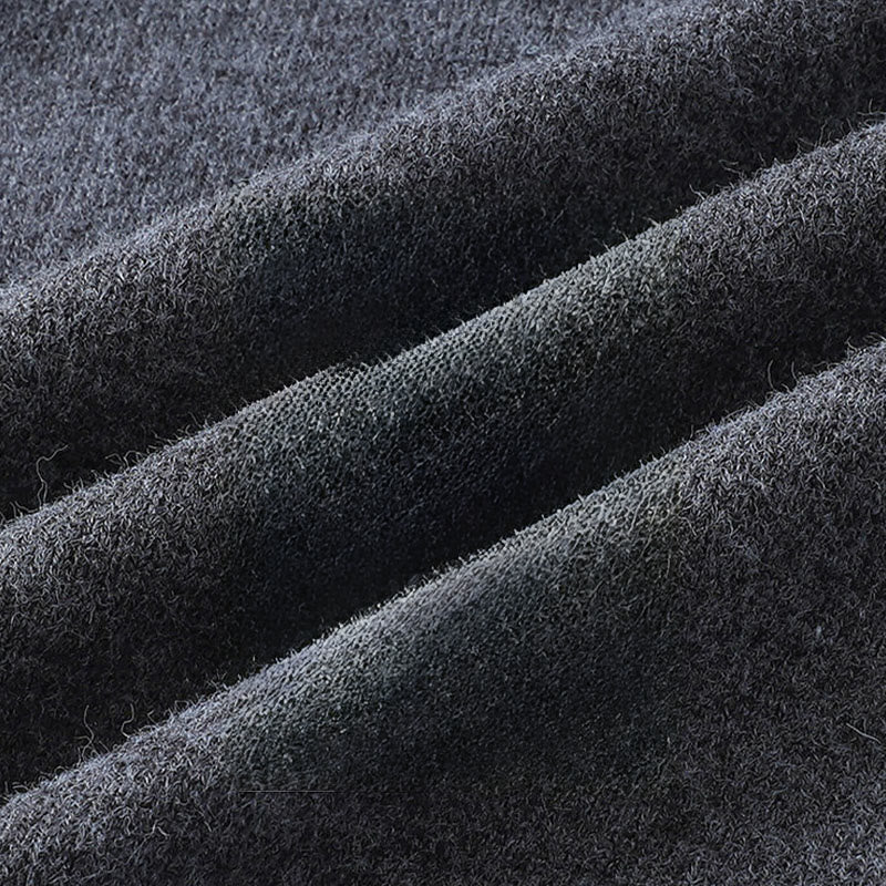 Buddha Stones冬用ボタン クルーネックデザイン 暖かいメンズ 長袖 ニットセーター - image 8