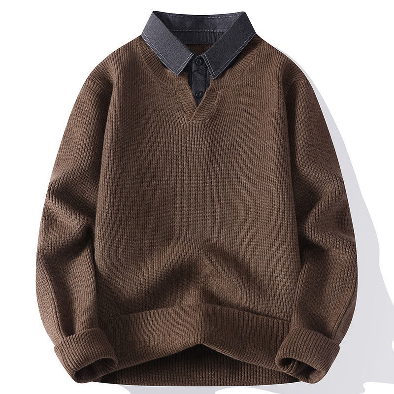 Buddha Stones冬用 ブラック スタンドカラーデザイン 暖かい メンズ 長袖 ニットセーター - シエナ - US/UK/AU44、 EU54 (4XL) - image 7