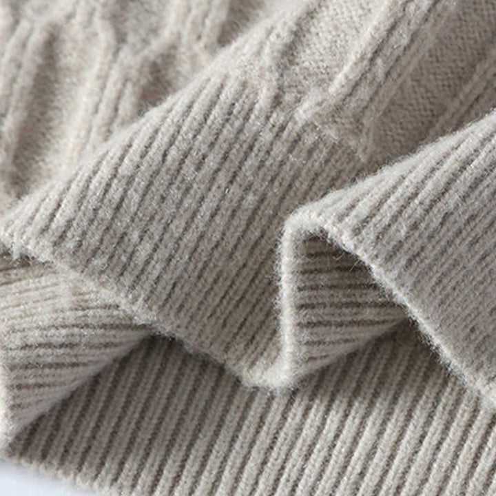 Buddha Stones冬用 ブラック スタンドカラー ラインデザイン 暖かい メンズ 長袖 ニットセーター - image 7