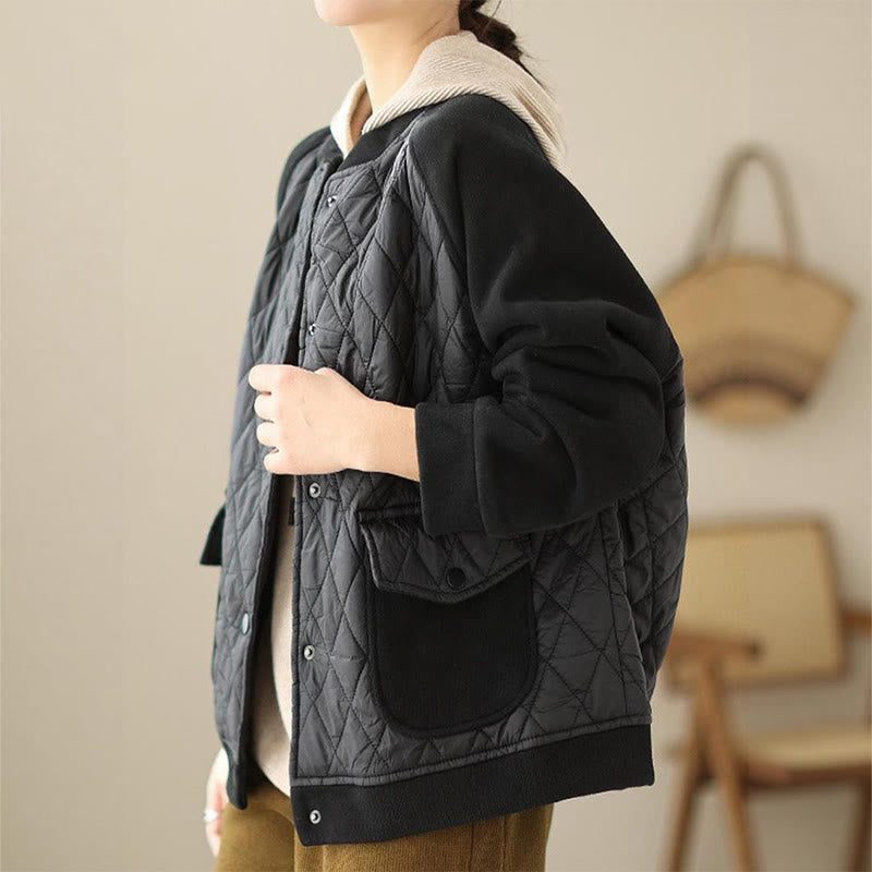 Buddha Stonesダイヤモンド柄レディース長袖厚手ジャケット（ポケット付き） - image 13