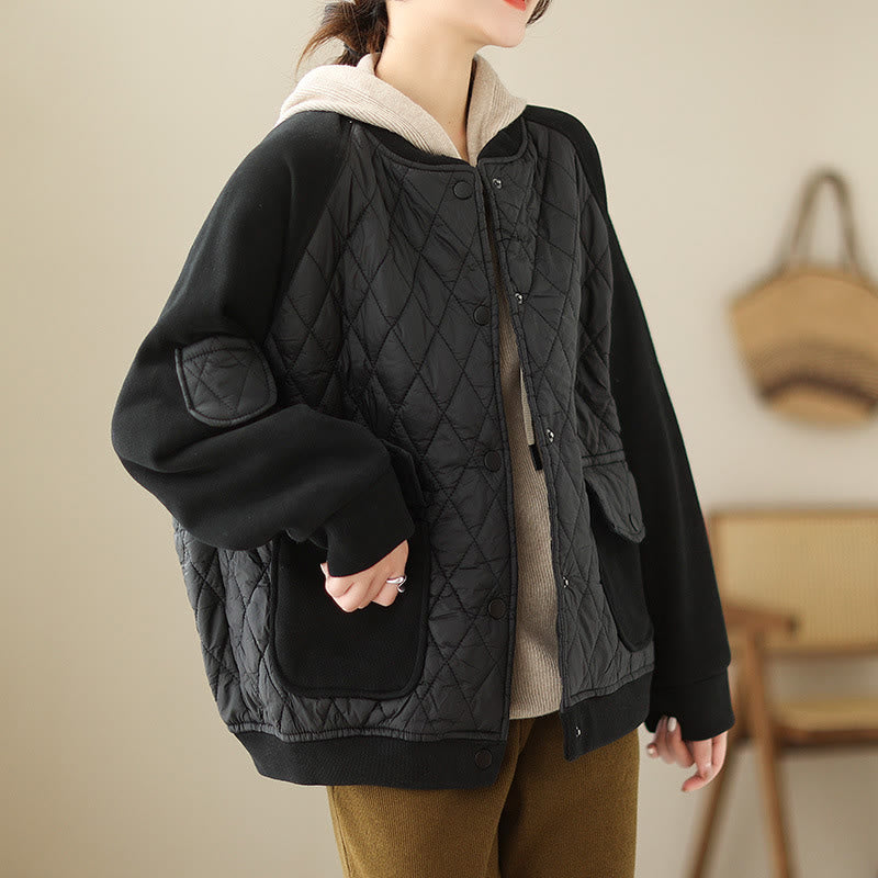 Buddha Stonesダイヤモンド柄レディース長袖厚手ジャケット（ポケット付き） - image 14