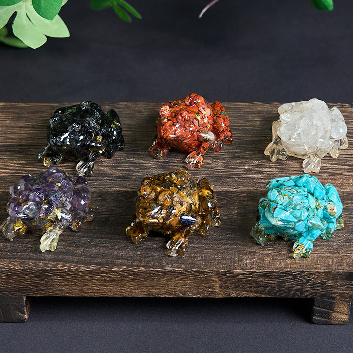 Buddha Stonesクリスタル ドリップ 樹脂 小さなカエル 情熱 装飾 像 - image 37