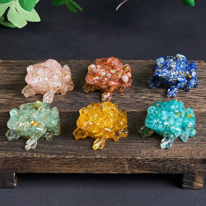 Buddha Stonesクリスタル ドリップ 樹脂 小さなカエル 情熱 装飾 像 - image 38