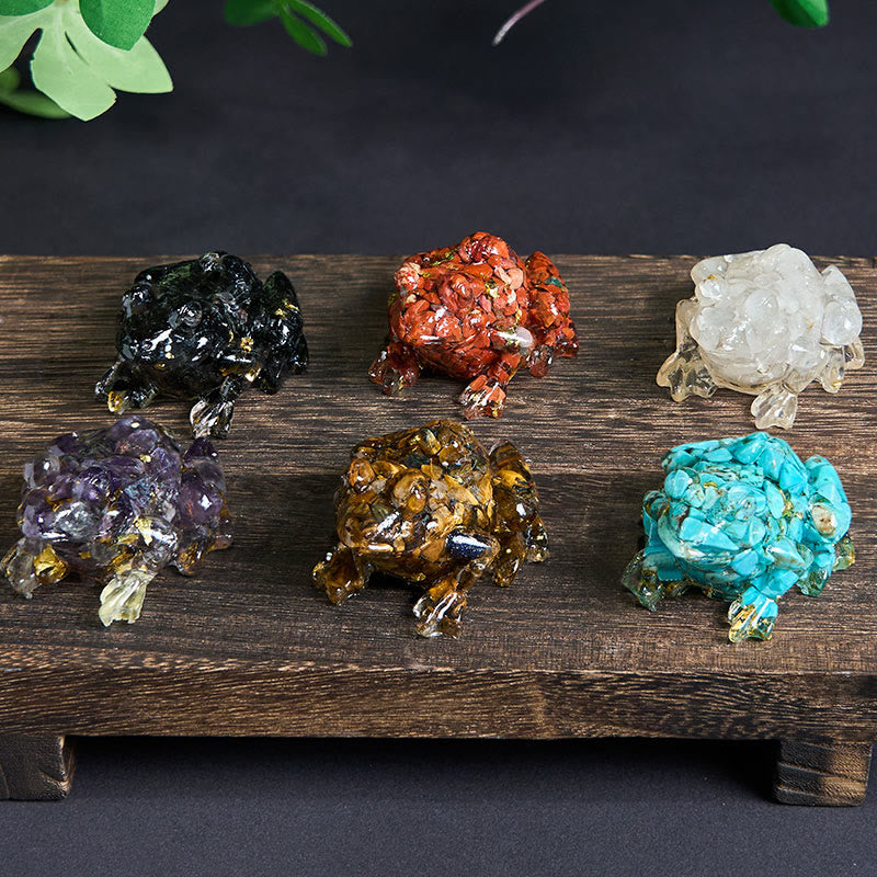 Buddha Stonesクリスタル ドリップ 樹脂 小さなカエル 情熱 装飾 像 - image 37