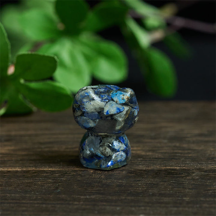 Buddha Stones水晶 ドリップ樹脂 小さな猫 浄化 装飾 像 - image 5