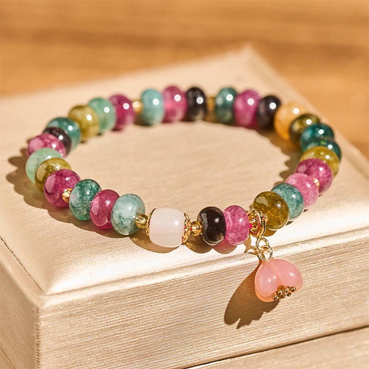 Buddha Stonesトルマリン燕元瑪瑙桃花愛ブレスレット - image 1
