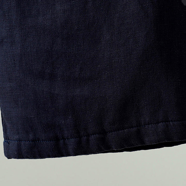 Buddha Stones冬用 コントラストドローストリング コットンリネン レディース ワイドレッグパンツ ポケット付き - image 5