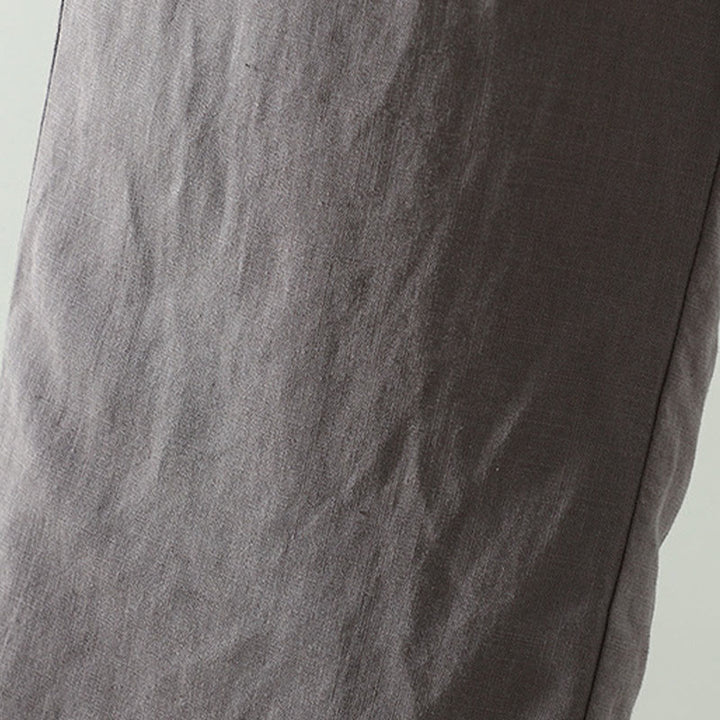 Buddha Stones冬用 コントラストドローストリング コットンリネン レディース ワイドレッグパンツ ポケット付き - image 20