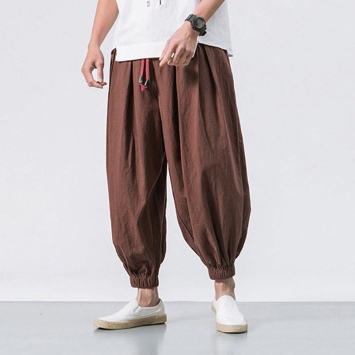 Buddha Stonesカジュアル スポーツ メンズ 無地 コットン ドローストリング パンツ ポケット付き - image 31