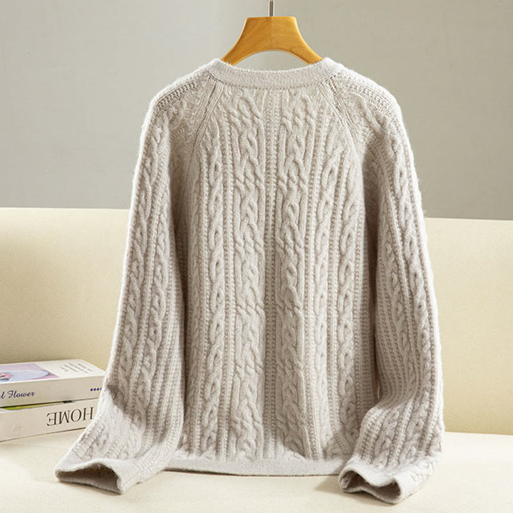 Buddha Stonesカジュアル 冬 ツイストボタンデザイン コットン レディース 長袖 ニットカーディガン - image 32