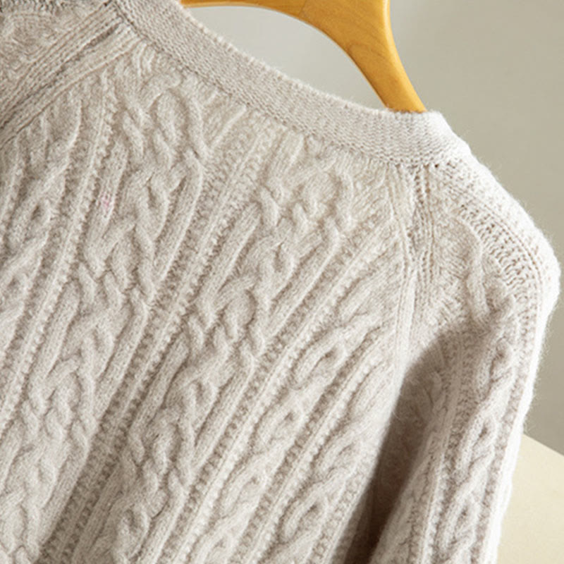 Buddha Stonesカジュアル 冬 ツイストボタンデザイン コットン レディース 長袖 ニットカーディガン - image 36