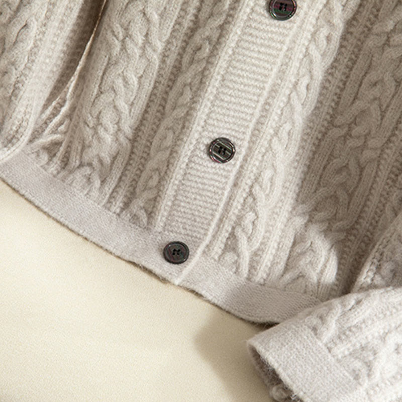 Buddha Stonesカジュアル 冬 ツイストボタンデザイン コットン レディース 長袖 ニットカーディガン - image 38