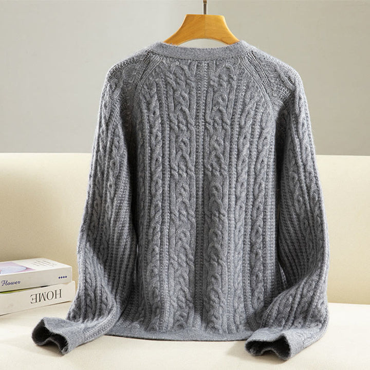 Buddha Stonesカジュアル 冬 ツイストボタンデザイン コットン レディース 長袖 ニットカーディガン - image 17