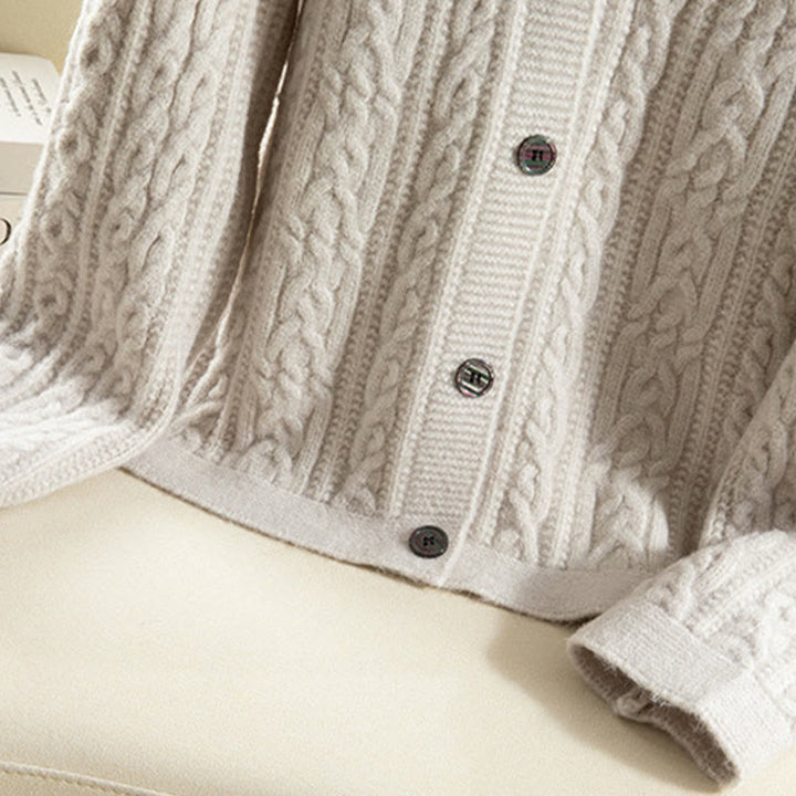 Buddha Stonesカジュアル 冬 ツイストボタンデザイン コットン レディース 長袖 ニットカーディガン - image 37