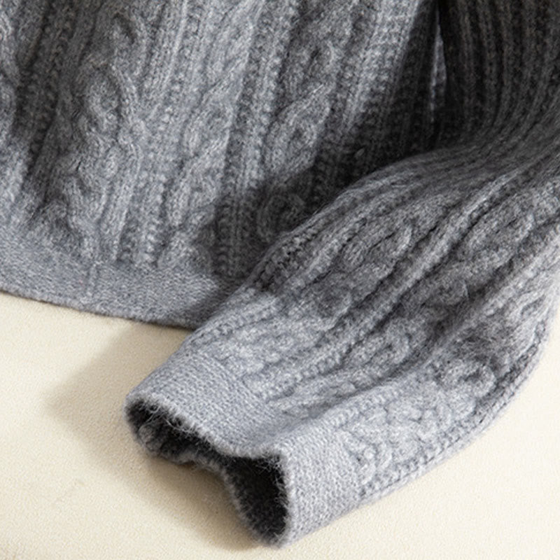 Buddha Stonesカジュアル 冬 ツイストボタンデザイン コットン レディース 長袖 ニットカーディガン - image 24