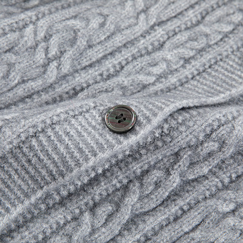 Buddha Stonesカジュアル 冬 ツイストボタンデザイン コットン レディース 長袖 ニットカーディガン - image 28