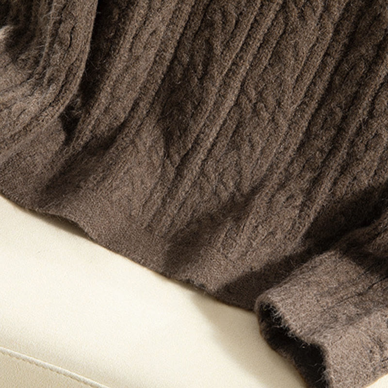 Buddha Stonesカジュアル 冬 ツイストボタンデザイン コットン レディース 長袖 ニットカーディガン - image 13