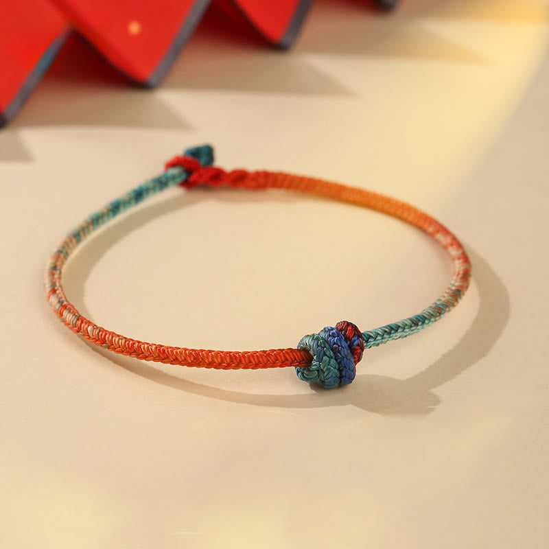 Buddha Stonesのカラーストリング手編みの結び目強さブレスレット - カラー紐（手首周り19cm） - image 0