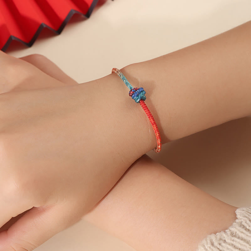 Buddha Stonesのカラーストリング手編みの結び目強さブレスレット - image 3
