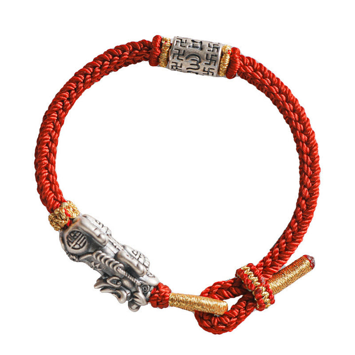 Buddha Stones925 スターリングシルバーPiXiuオーム・マニ・パドメ・フム守護紐ブレスレット - image 12