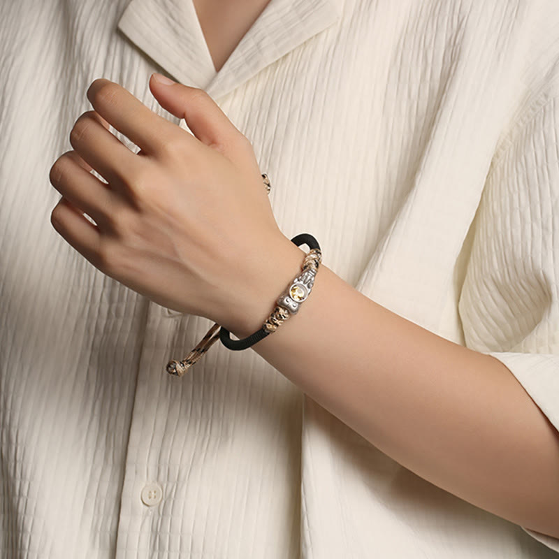 Buddha Stones貂秀 富運 手編みロープブレスレット - image 3