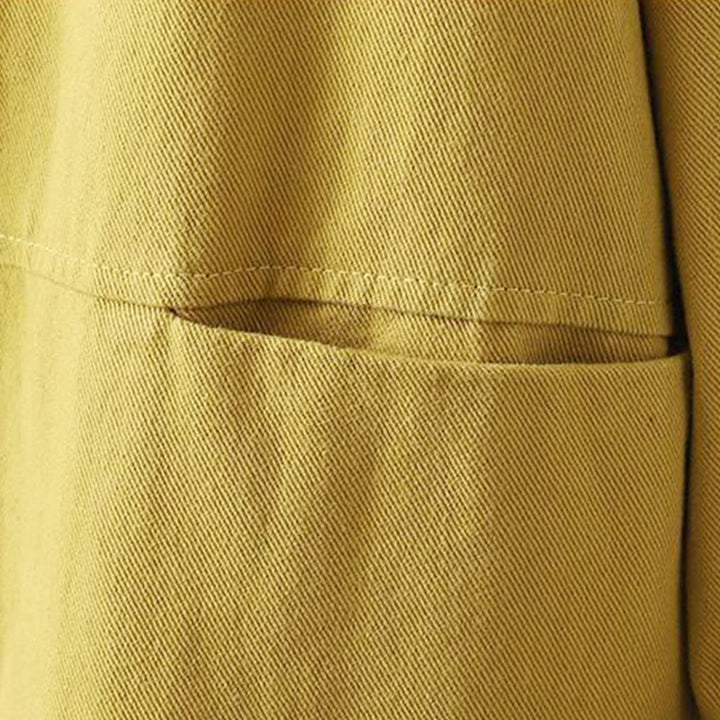 Buddha Stones秋冬 ボタンダウン レディース コットン 長袖 アウタージャケット ポケット付き - image 16