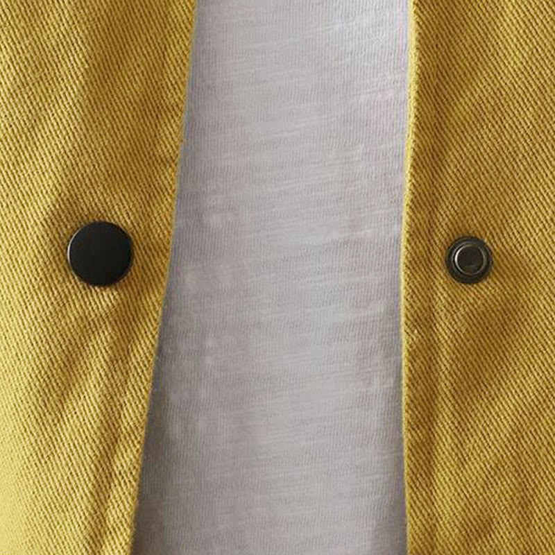 Buddha Stones秋冬 ボタンダウン レディース コットン 長袖 アウタージャケット ポケット付き - image 13