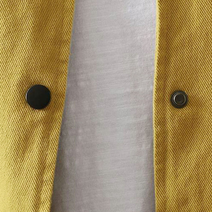 Buddha Stones秋冬 ボタンダウン レディース コットン 長袖 アウタージャケット ポケット付き - image 13