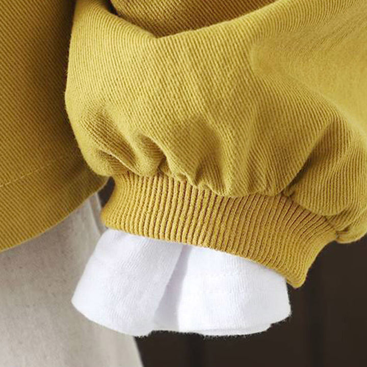 Buddha Stones秋冬 ボタンダウン レディース コットン 長袖 アウタージャケット ポケット付き - image 15