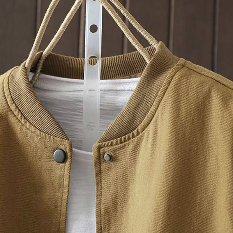 Buddha Stones秋冬 ボタンダウン レディース コットン 長袖 アウタージャケット ポケット付き - image 20