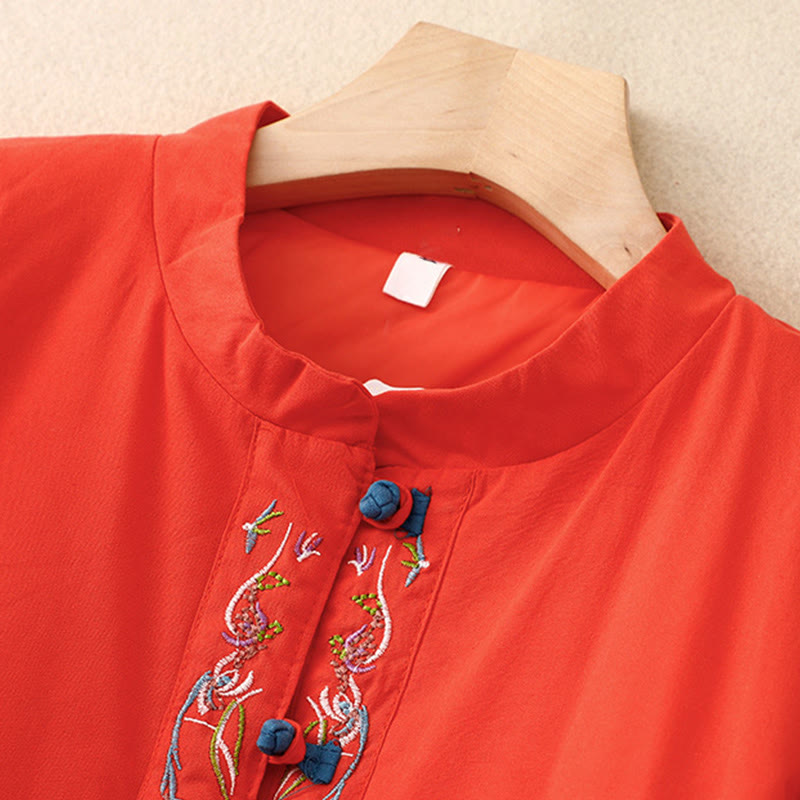 Buddha Stones冬 花刺繍 カエルボタン 長袖 レディース サーマルジャケット - image 18