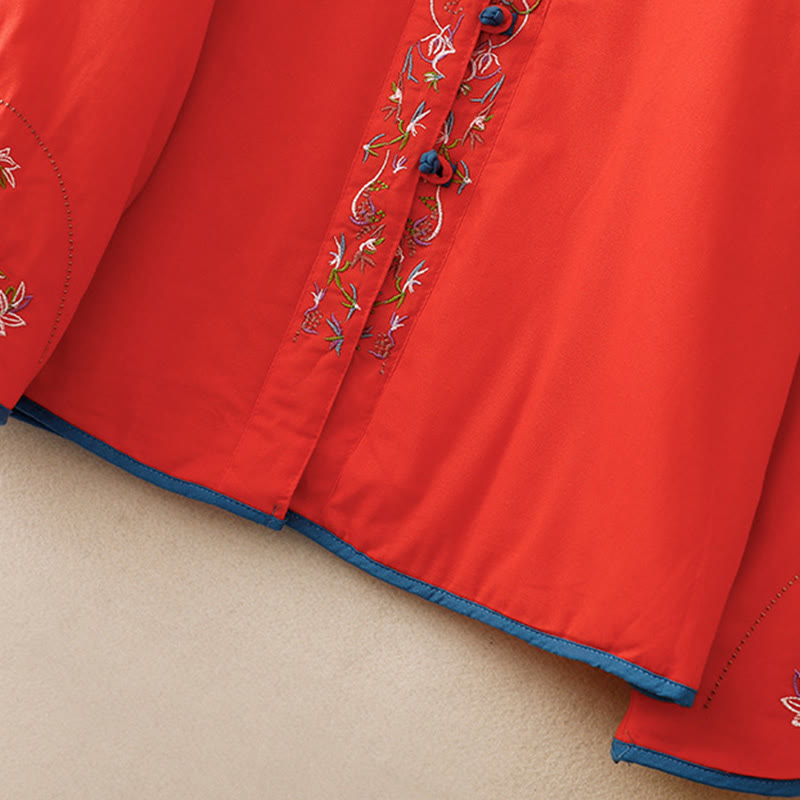 Buddha Stones冬 花刺繍 カエルボタン 長袖 レディース サーマルジャケット - image 20