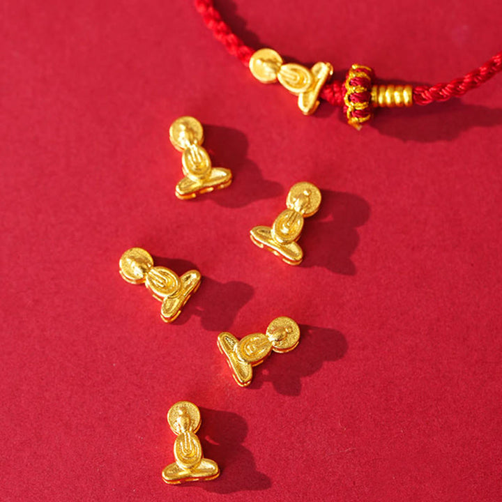 Buddha Stones無形の仏蓮結び赤紐守護 編み込みブレスレット - image 8