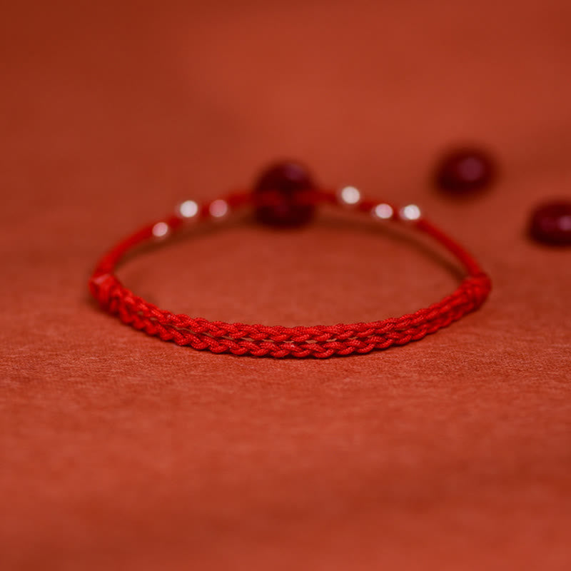 Buddha Stones辰砂平和のお守りチャームハンドメイド 紐 調節可能良縁祈願ブレスレット アンクレット - image 4